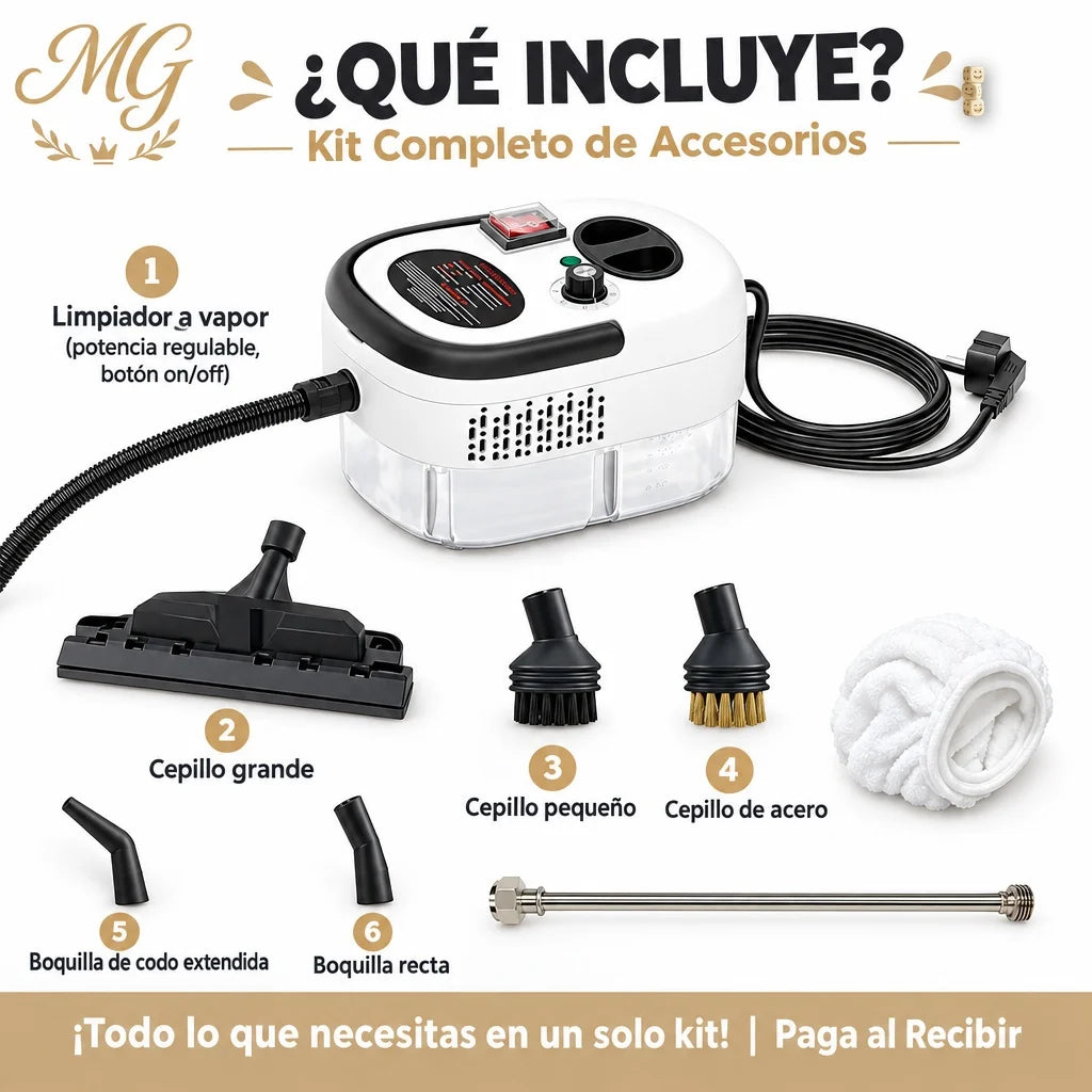 Limpiador A Vapor Presion 2500w Portatil
