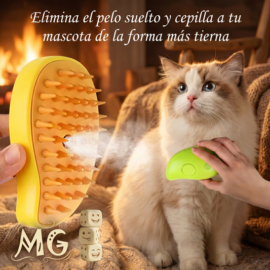 Cepillo con spray para mascotas