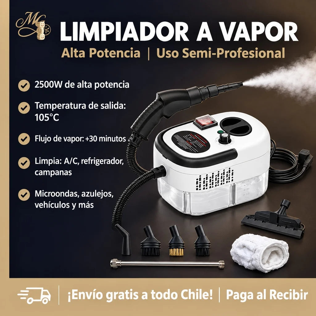 Limpiador A Vapor Presion 2500w Portatil