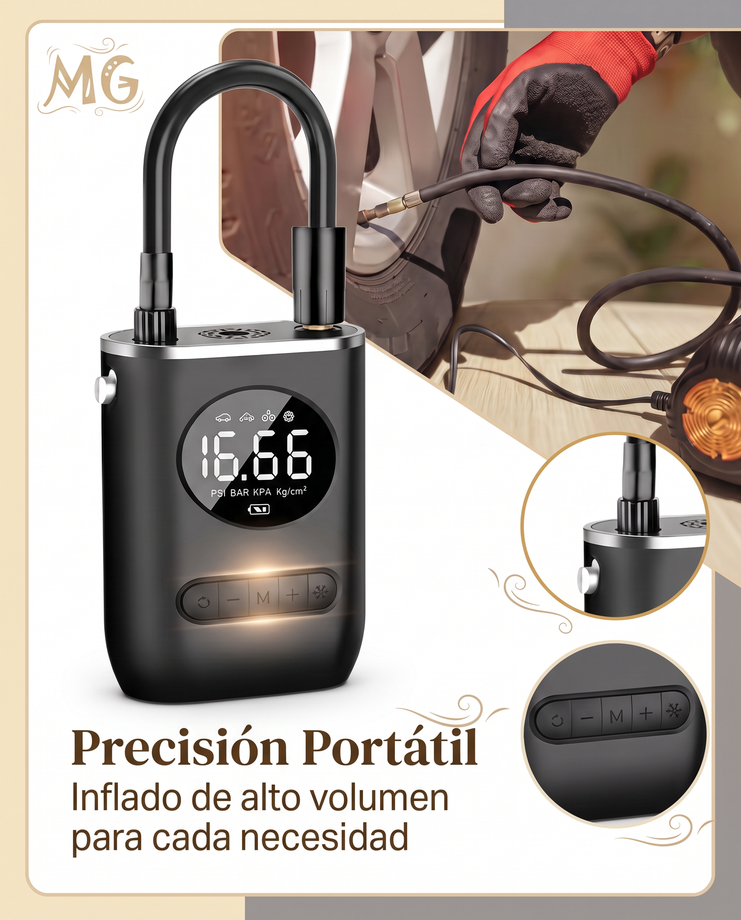 Compresor de aire mini eléctrico portáti